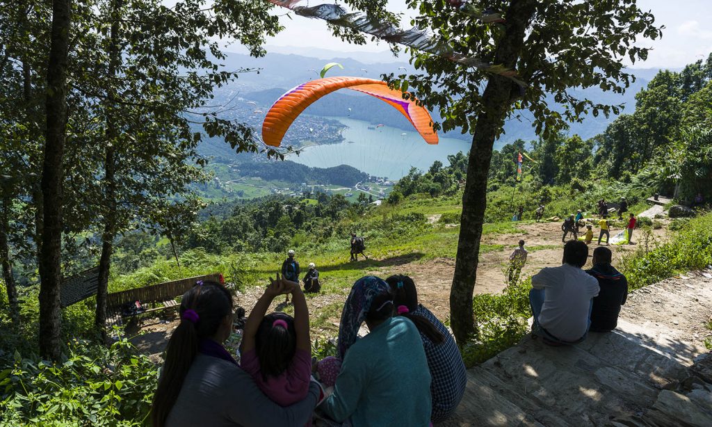 Fliging aeria pokhara sarangkot