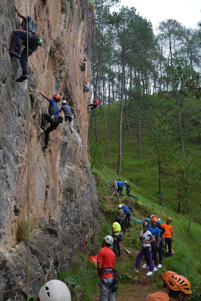 Rock climbing